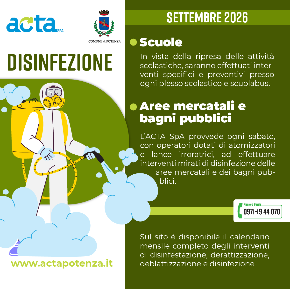 SERVIZI AMBIENTALI SETTEMBRE